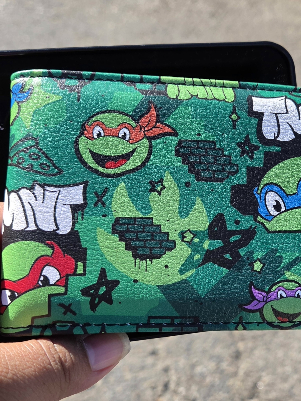 Buckle-Down Teenage Mutant Ninja Turtles Green Graphic Wallet